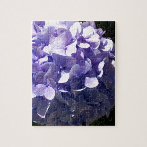 Purple flowers purple floral purple hydrageas jigsaw puzzle