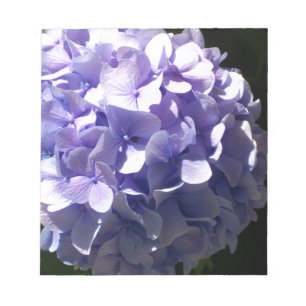 Purple flowers purple floral purple hydrageas notepad