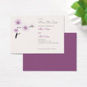 Purple Flowers Save The Date MiniCard (Desk)