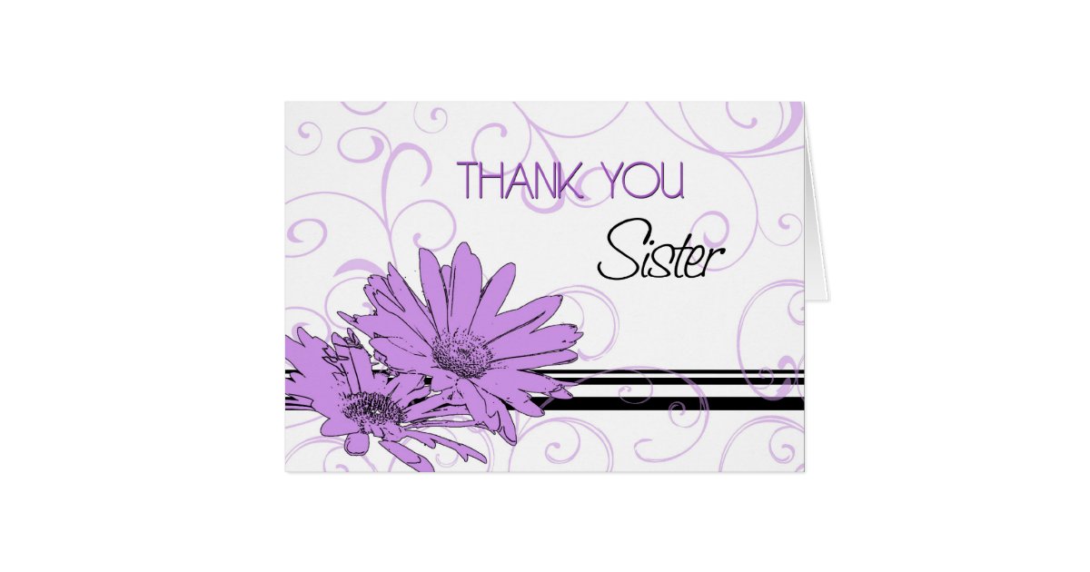 Elegant 33 Thank You Sister Card