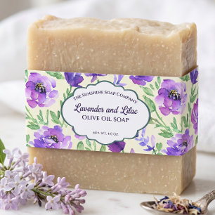 Purple Flowers Soap Belly Band