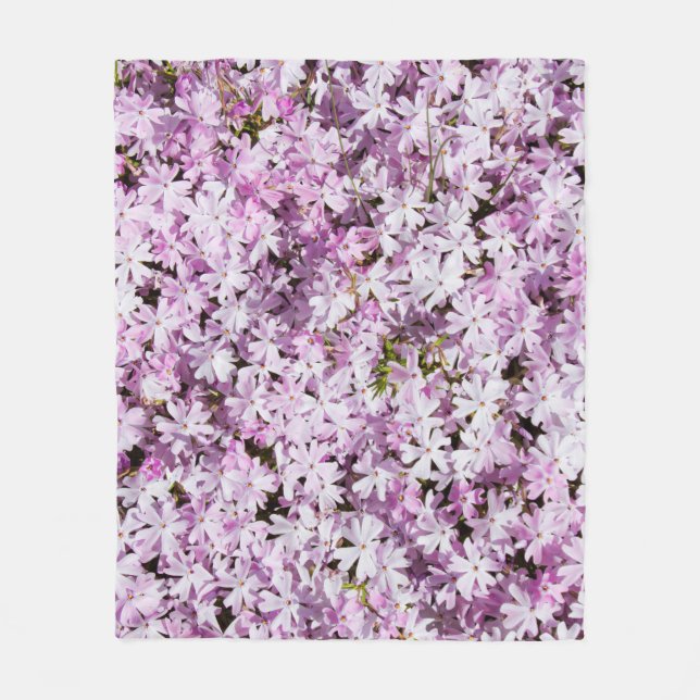 Purple flowers summer blossom freshness background fleece blanket (Front)