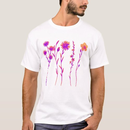 purple flowers T_Shirt