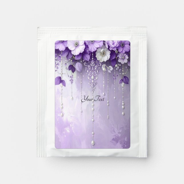 Purple Flowers Tea Bag Drink Mix (Front)