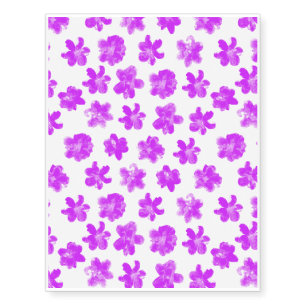 Purple Flowers - Temporary Tattoos