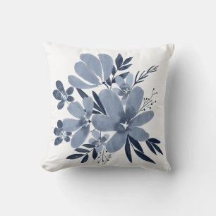 Purple flowers throw pillow