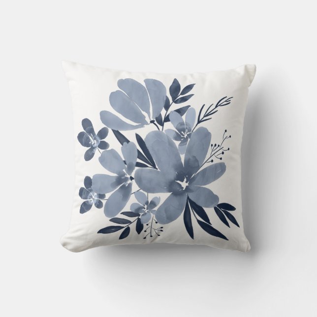 Purple flowers throw pillow (Front)