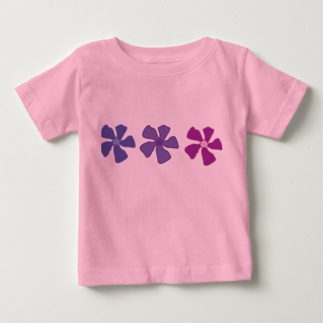 Purple Flowers: Toddlers Baby T-Shirt (Front)