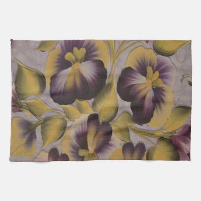 PURPLE FLOWERS TOWEL (Horizontal)