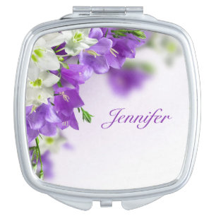 Purple Flowers-Vertical Vanity Mirror