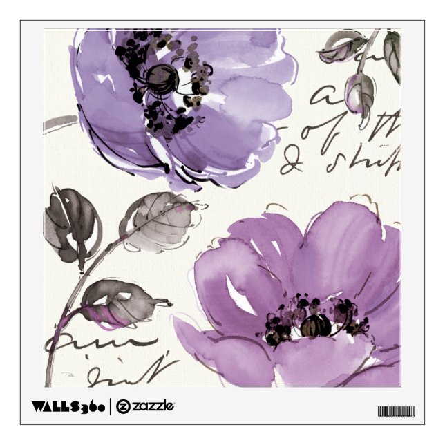 Purple Flowers Wall Decal (Front)