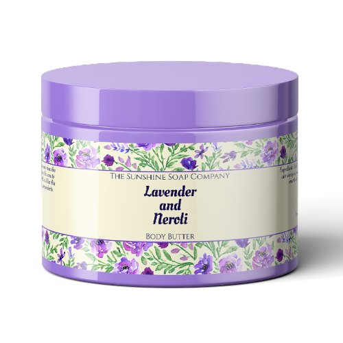 Purple Flowers Waterproof Cosmetics Jar Label