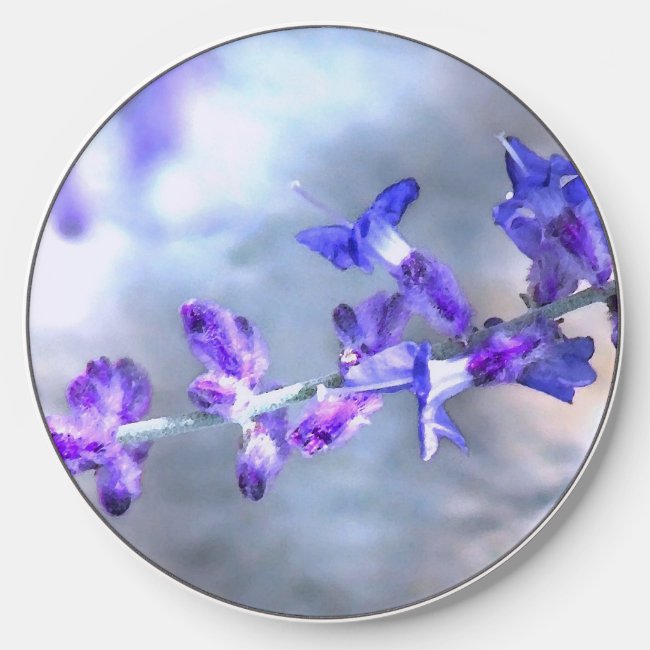 Purple Flowers Wireless Charger