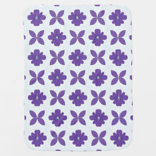 Purple Flowers with Light Background Baby Blanket
