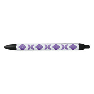 Purple Flowers with Light Background Pen