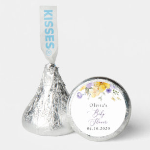 Purple Flowers, Yellow Flowers, Boho, Baby Shower Hershey®'s Kisses®
