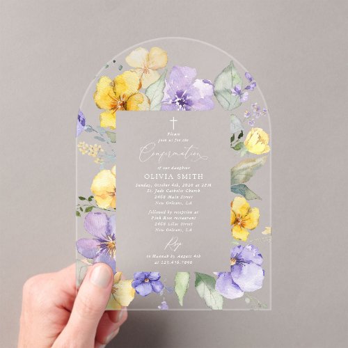 Purple Flowers, Yellow Flowers, Boho, Confirmation