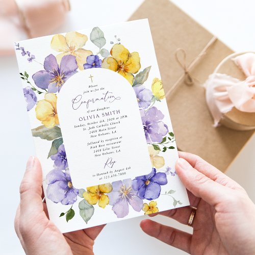 Purple Flowers, Yellow Flowers, Boho, Confirmation