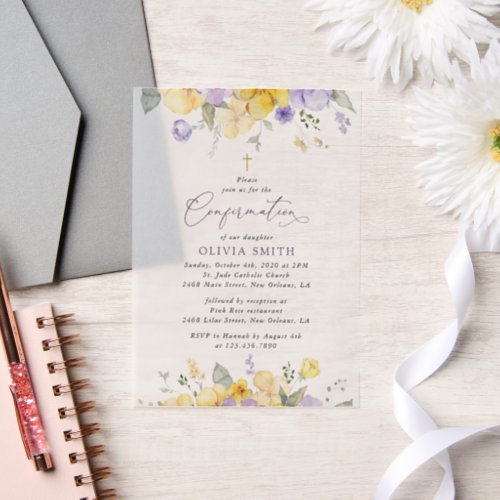Purple Flowers, Yellow Flowers, Boho, Confirmation