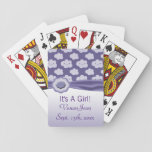Purple Fluffy Clouds Baby Shower Playing Cards at Zazzle