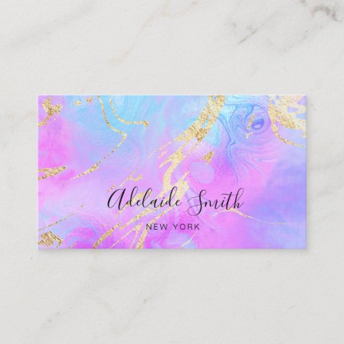 purple fluid marble business card