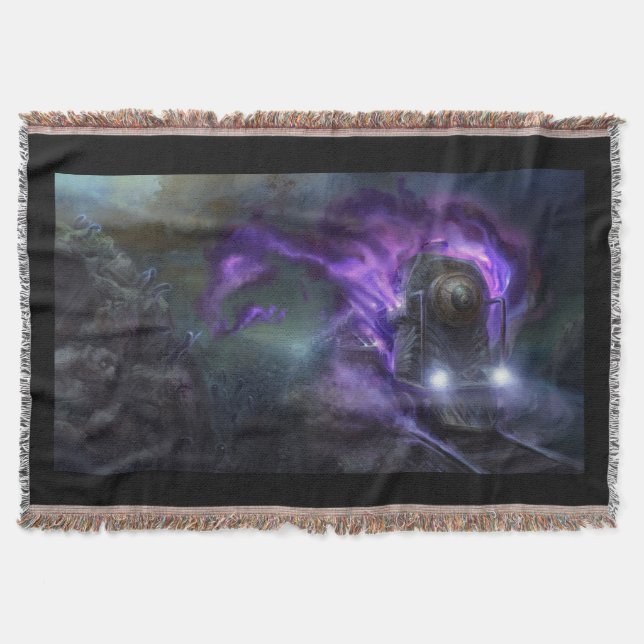 Purple Flyer Express Throw Blanket (Front)