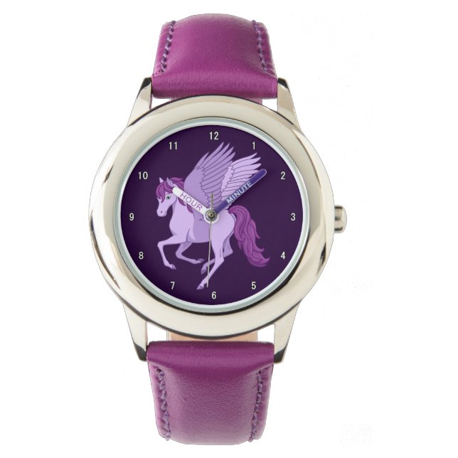 Purple Flying Horse Pegasus Watch (Front)