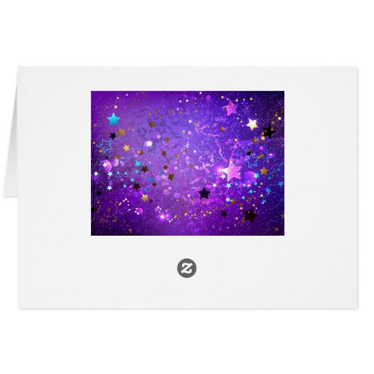 Purple foil background with Stars (Back Horizontal)