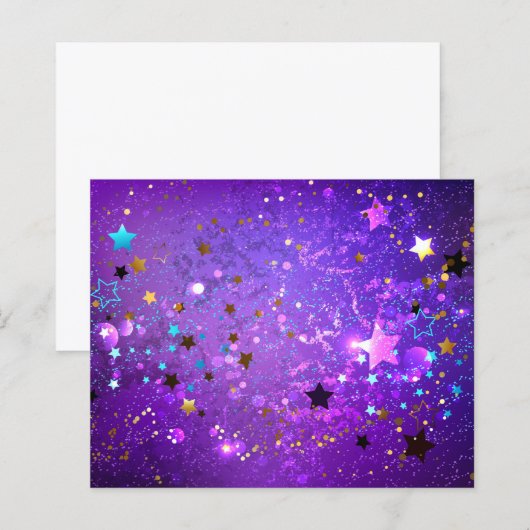 Purple foil background with Stars (Front/Back)