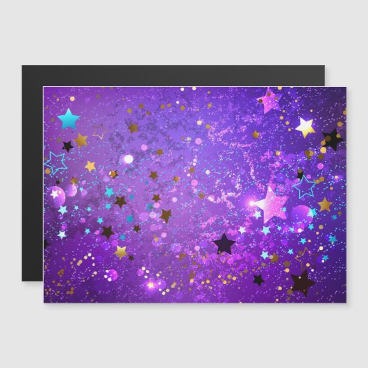 Purple foil background with Stars (Front/Back)