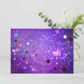 Purple foil background with Stars (Standing Front)