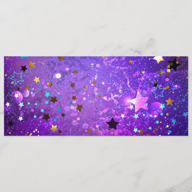 Purple foil background with Stars Advice Card (Front)