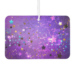 Purple foil background with Stars Air Freshener