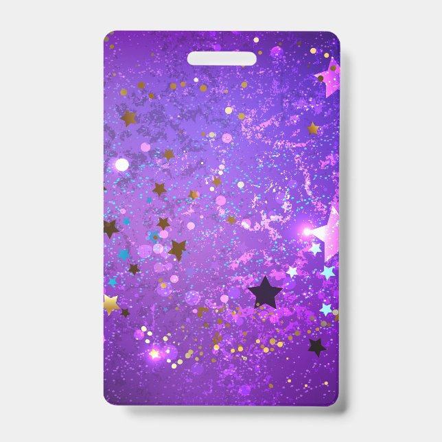 Purple foil background with Stars Badge (Front)