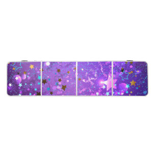 Purple foil background with Stars Beer Pong Table