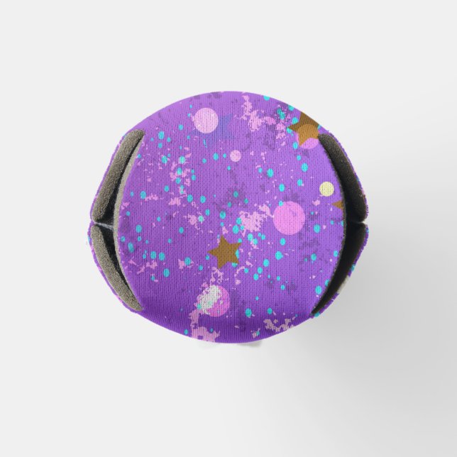 Purple foil background with Stars Bottle Cooler (Bottom)