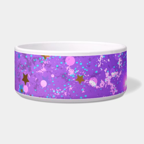 Purple foil background with Stars Bowl