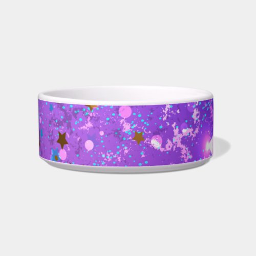 Purple foil background with Stars Bowl