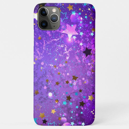 Purple foil background with Stars iPhone 11 Pro Max Case