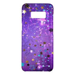 Purple foil background with Stars Case-Mate Samsung Galaxy S8 Case