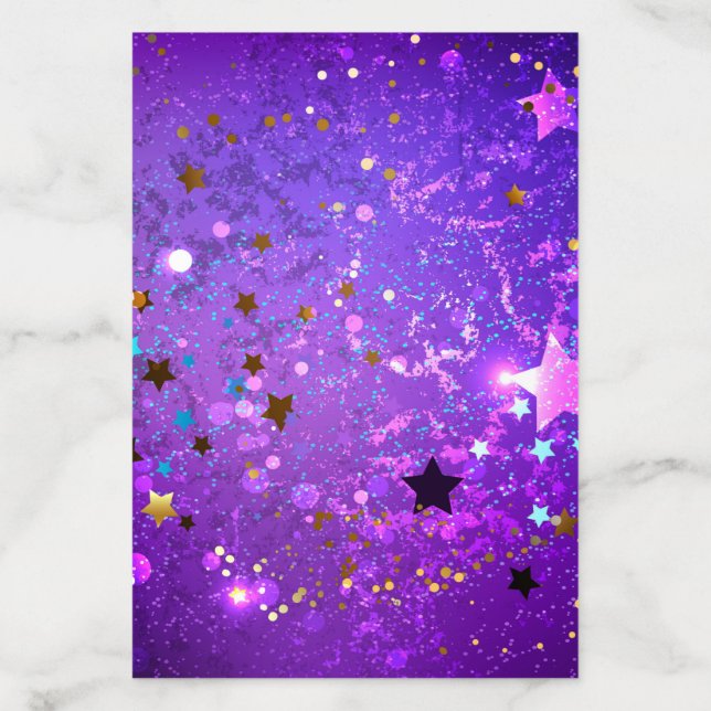 Purple foil background with Stars Envelope Liner (Design)