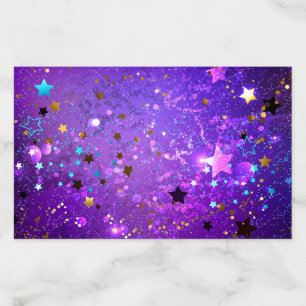 Purple foil background with Stars Envelope Liner