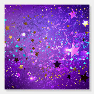 Purple foil background with Stars Foam Board