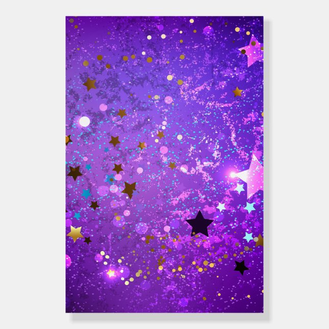 Purple foil background with Stars Foam Board (Front)