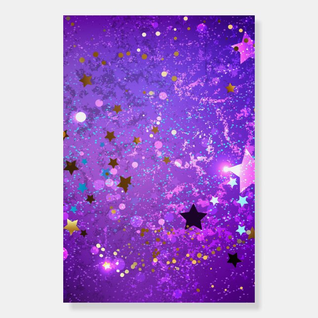 Purple foil background with Stars Foam Board (Front)