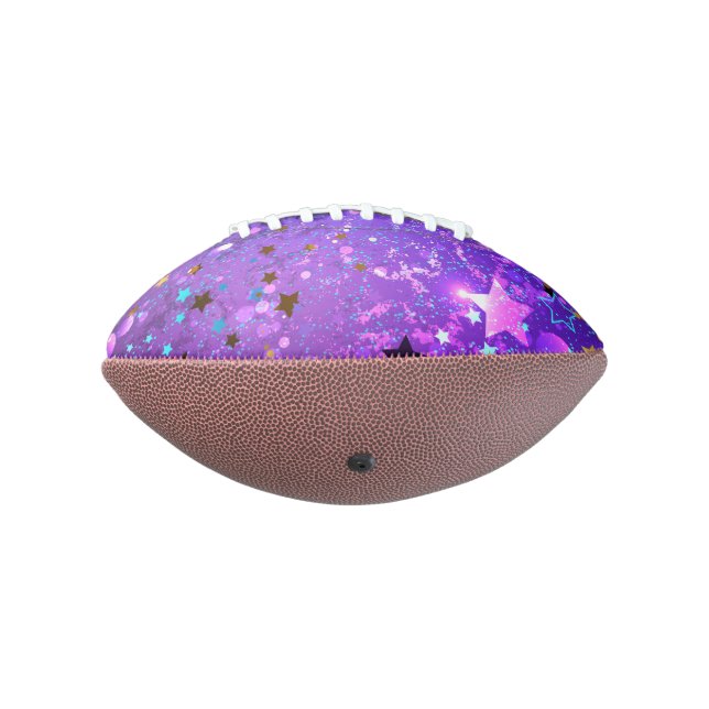 Purple foil background with Stars Football (Rotated 270)