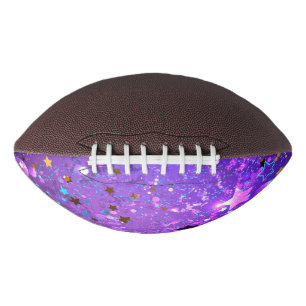 Purple foil background with Stars Football
