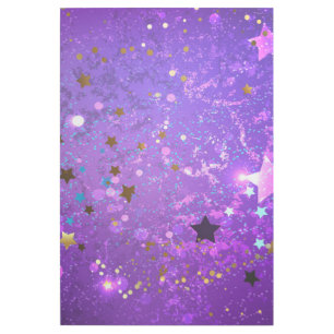 Purple foil background with Stars Gallery Wrap