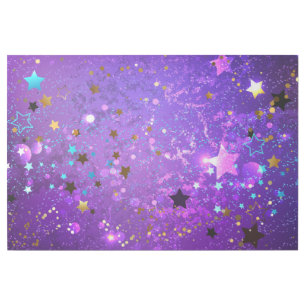 Purple foil background with Stars Gallery Wrap