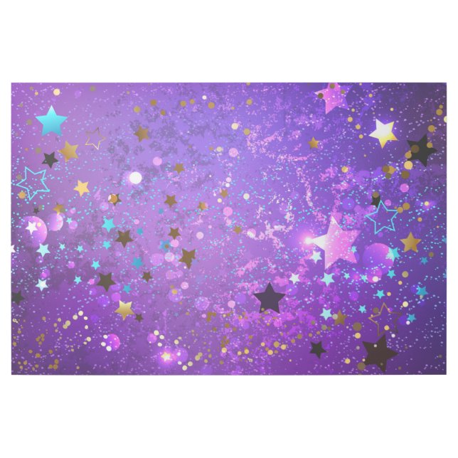 Purple foil background with Stars Gallery Wrap (Front)